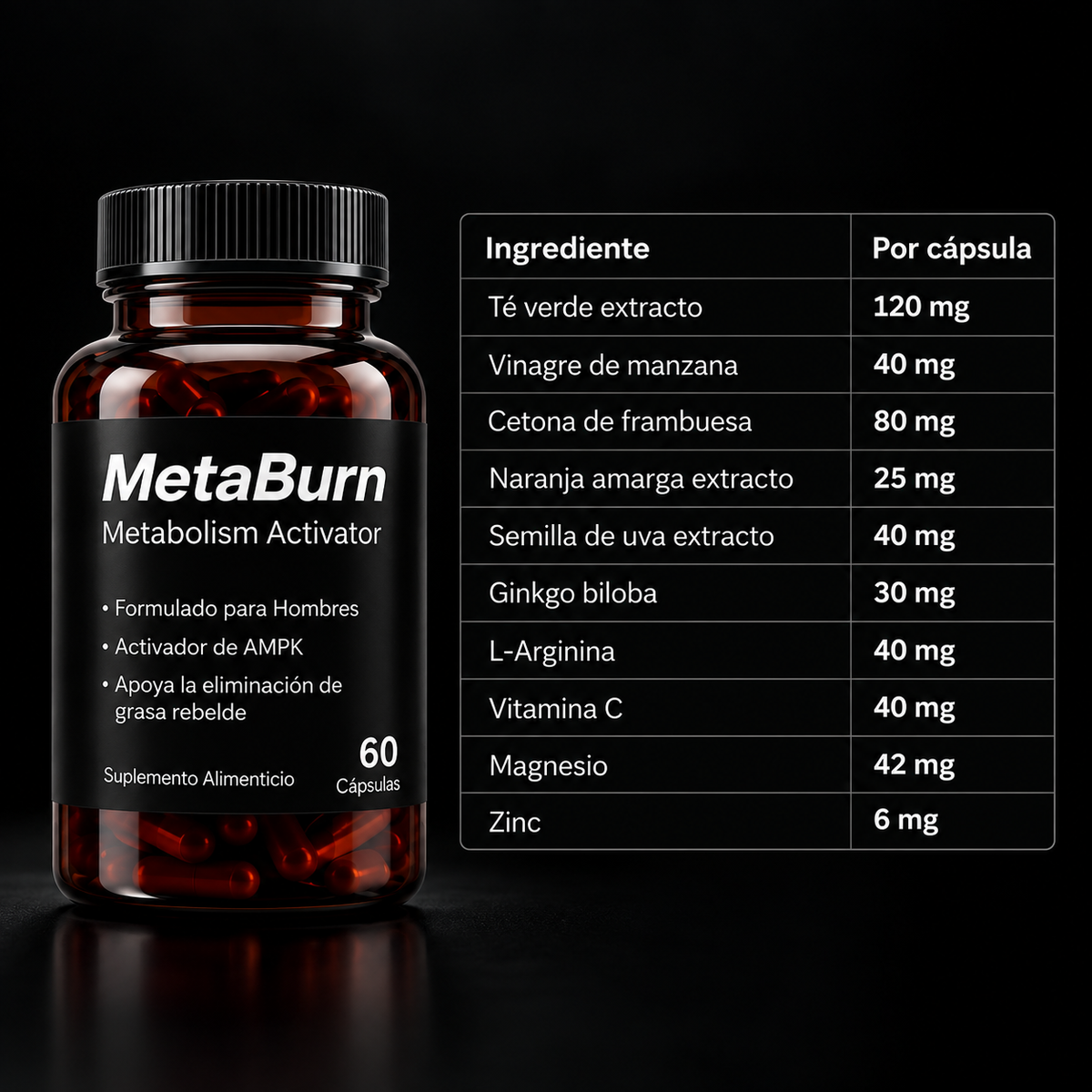 MetaBurn® — Recupera un aspecto firme y masculino
