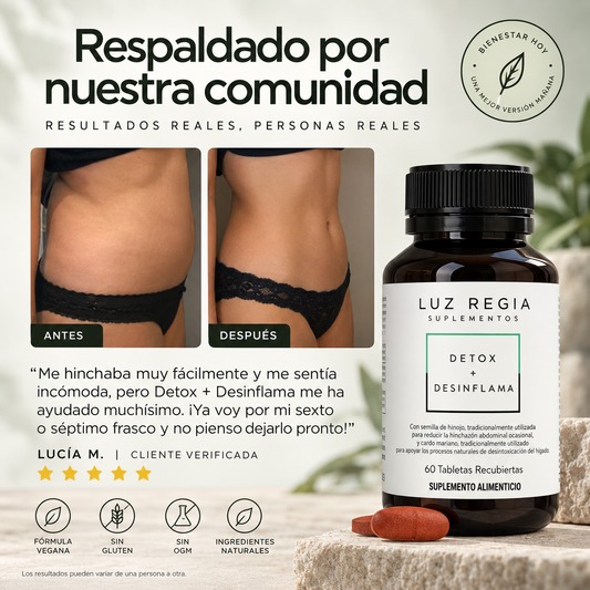 Detox + Desinflama — Agiliza el Sistema Linfático · 60 tabletas (1 mes)