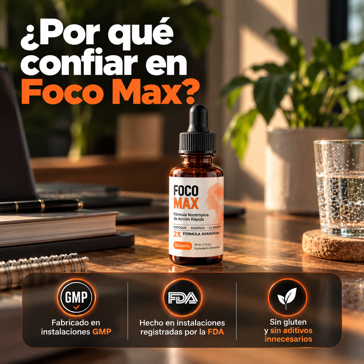 FOCO MAX® | Energía + Atención + Foco en 15´ · 30 ml