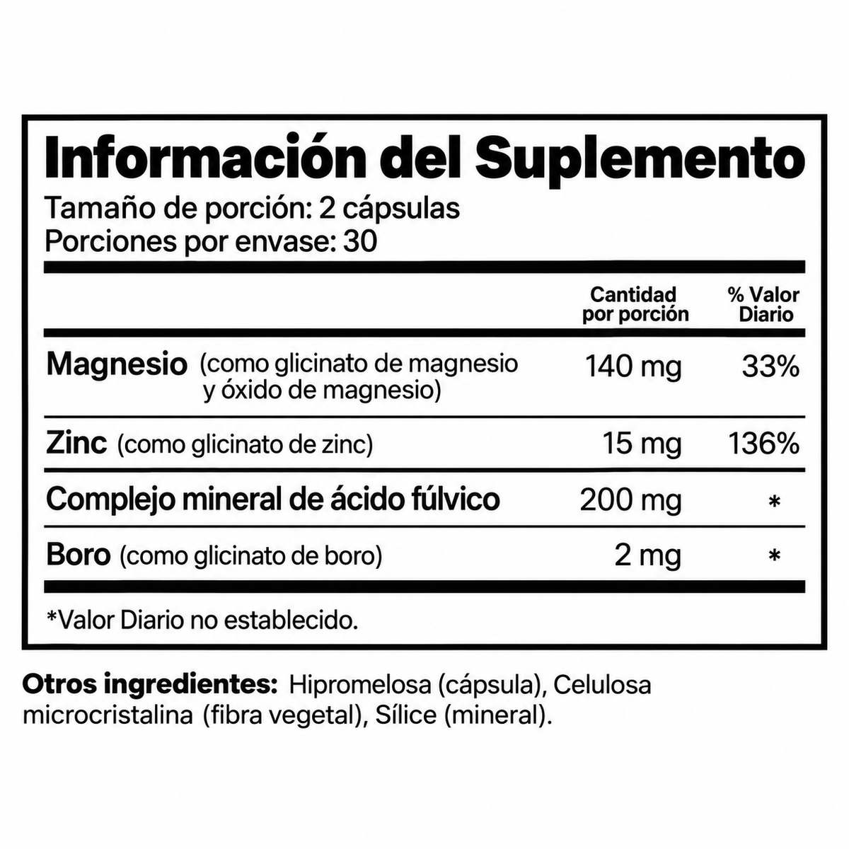 Menrales · información del suplemento